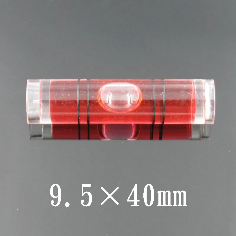 HACCURY Spirit level bubble plastic bubble level Tubular vials Red Bule Green Color 8*35mm  9.5*40mm 1pcs