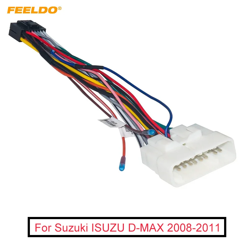 

FEELDO Car 16pin Audio Wiring Harness For Suzuki ISUZU D-MAX 16Pin Aftermarket Stereo Installation Wire Adapter