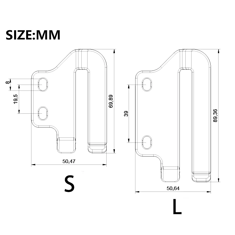 1คู่ Kydex มีด Scabbard เอวคลิปอะไหล่ Kydex IWB Holster คลิป K Sheath เอวคลิปอุปกรณ์เสริม