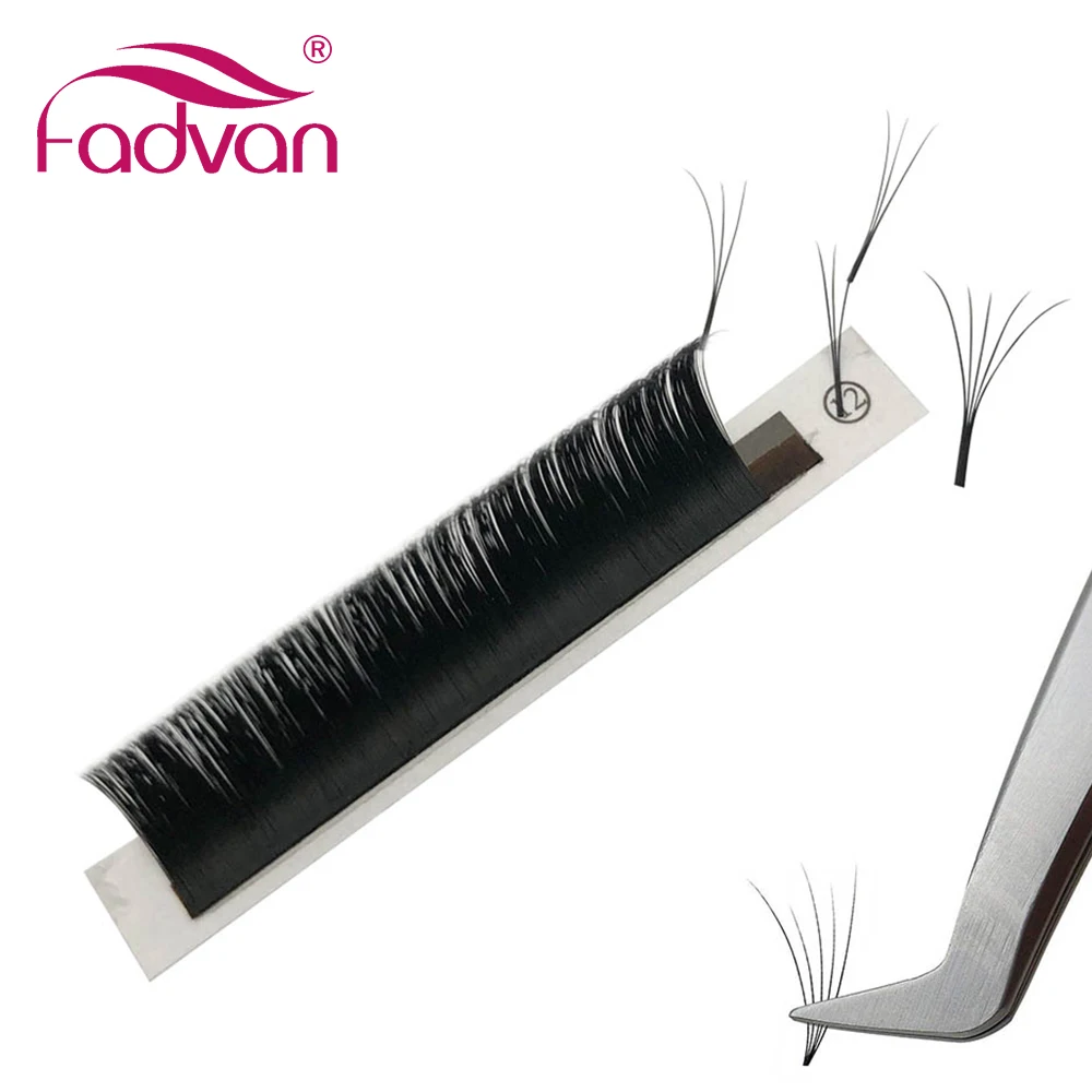 Wholesale 6 Tray/Set Fadvan Easy Fan Eyelash Extension DIY Makeup Auto Blooming Lashes Faux Mink Eyelashes Extension Supplies