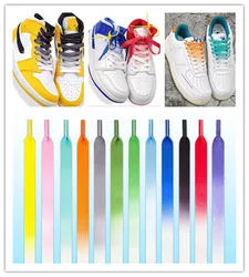 1 Pair 12 Colors Gradient Shoelaces Casual Canvas Sneakers Shoe Laces Men and Women shoelace Strings120/140/160 cm