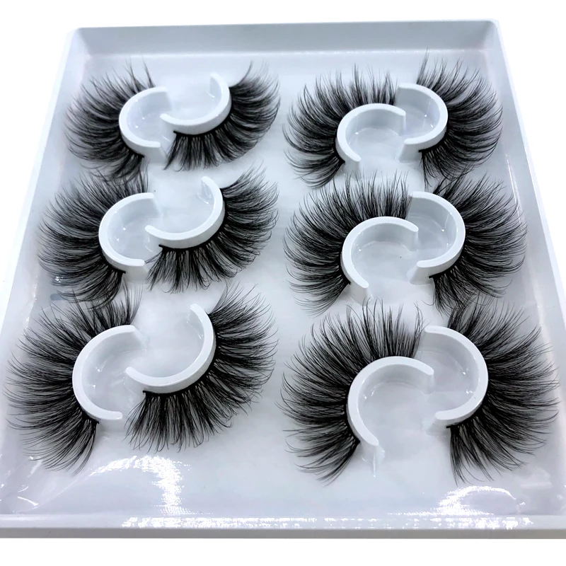 HBZGTLAD 12 คู่ 3D Handmade ขนตาปลอมธรรมชาติยาวหนาทุกวันหนา Cross Eyelashes Eye Lashes