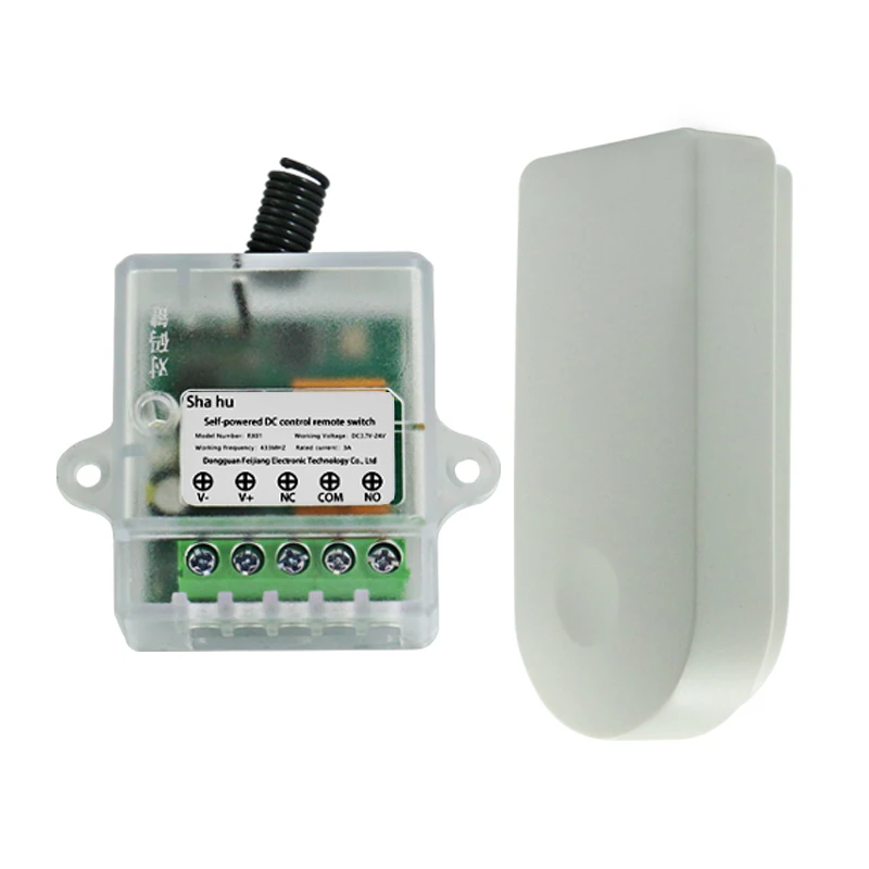 

DC3.7V-24V battery-free self-powered remote control switch 433MHz
