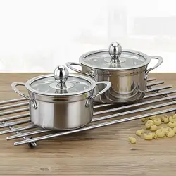 14cm/16cm Cooking pots Stainless Steel Thickened Pan Kitchen Boiler Cooking Iduction Gas Pots Boiler Soup Milk Pots for Kitchen