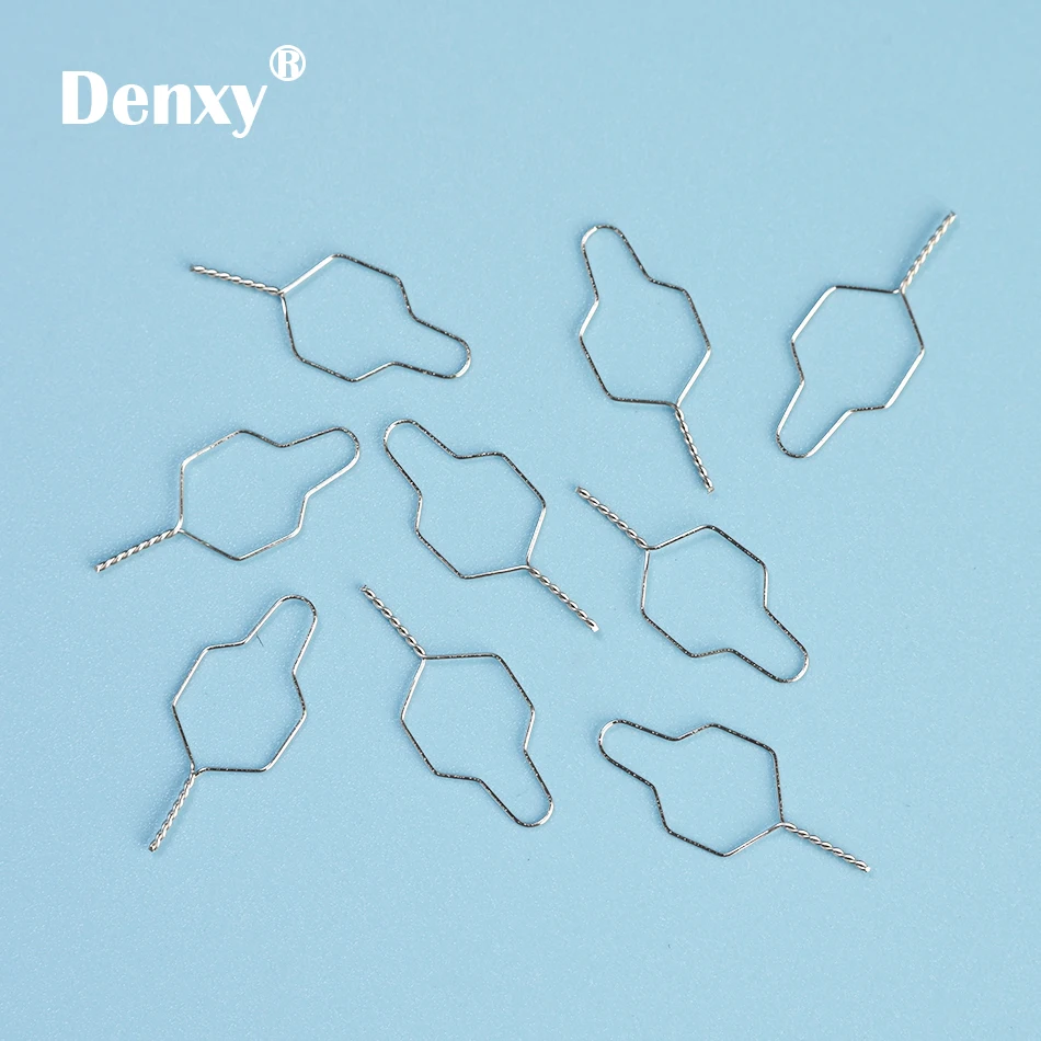 Denxy 1000pcs Orthodontic Kobayashi Wire Arcwhire Orthodontic Metal Ligature Tie Preformed ligature wire Orthodontic Bracket