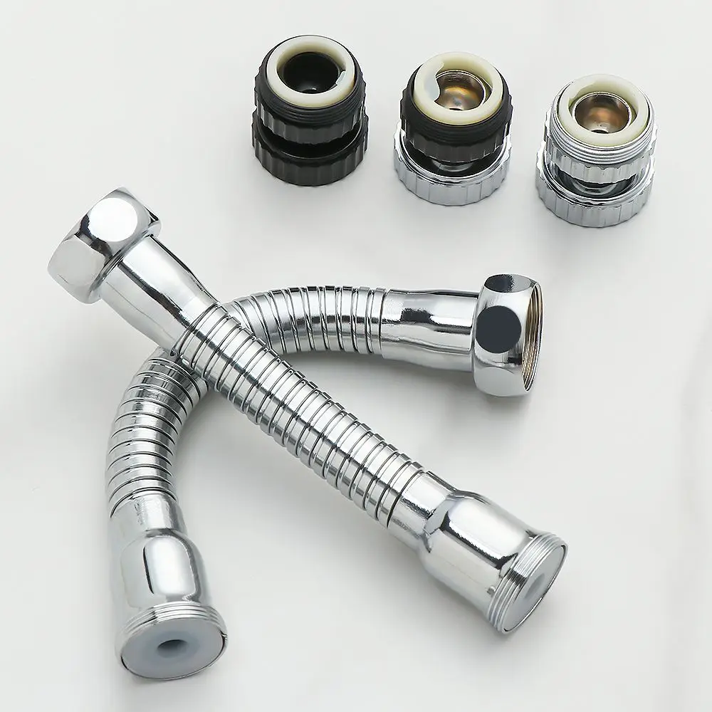 12/15 cm Stainless Steel Kitchen Faucet Tube Water Saving Kitchen Tap Extension Hose Water Faucet Adjustment Faucet Accessories