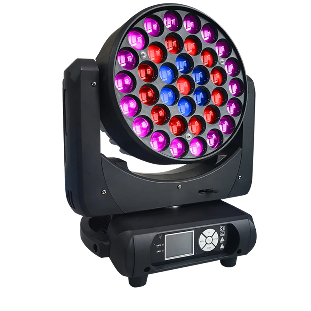 

DMX 512 Controller Dj Equipments 37X15W LED Wash Zoom RGBW 4IN1 Moving head Light Stage Spotlight LED Effect Light for Disco Bar