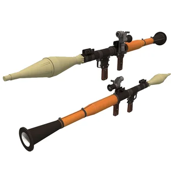 3D paper model RPG-7 bazooka can assemble firearm Finished length 120cm Papercraft weapon Cosplay Game Puzzle Toy