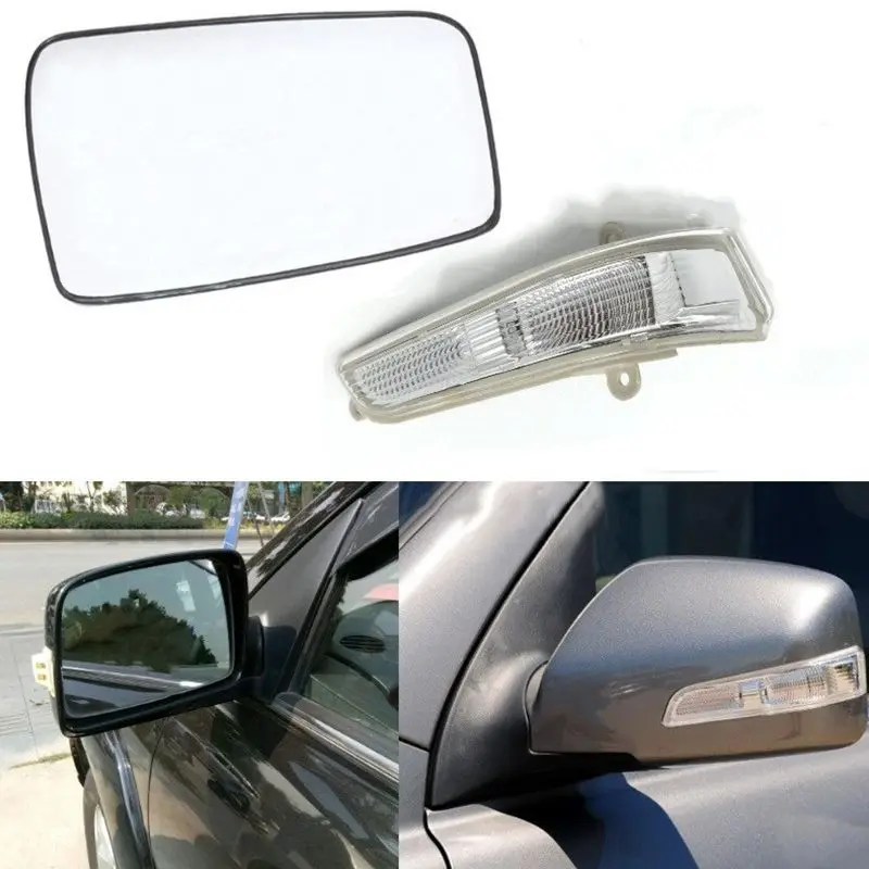 Lofty Richy For Kia Sportage 2007 2008 2009 -2013 Rearview Mirror Glass Mirror Reflector Lens  LED Side Turn Signal Light