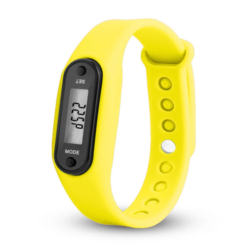 Silica Gel Bracelets Run Step Watch Lcd Walkin Counter Digital Wrap Cuff Smart Watch Run Step Watch Fitness Pedometer