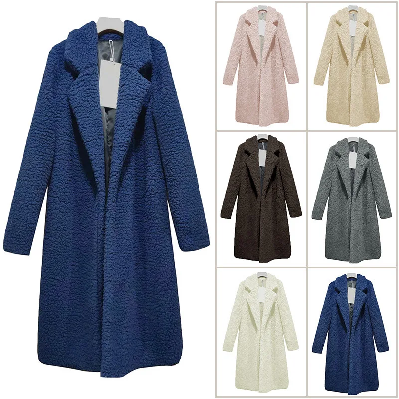 Plus Size 5XL Autumn/winter cotton jacket ladies European and American lamb wool winter mid-length lamb velvet jacket arm Clothi