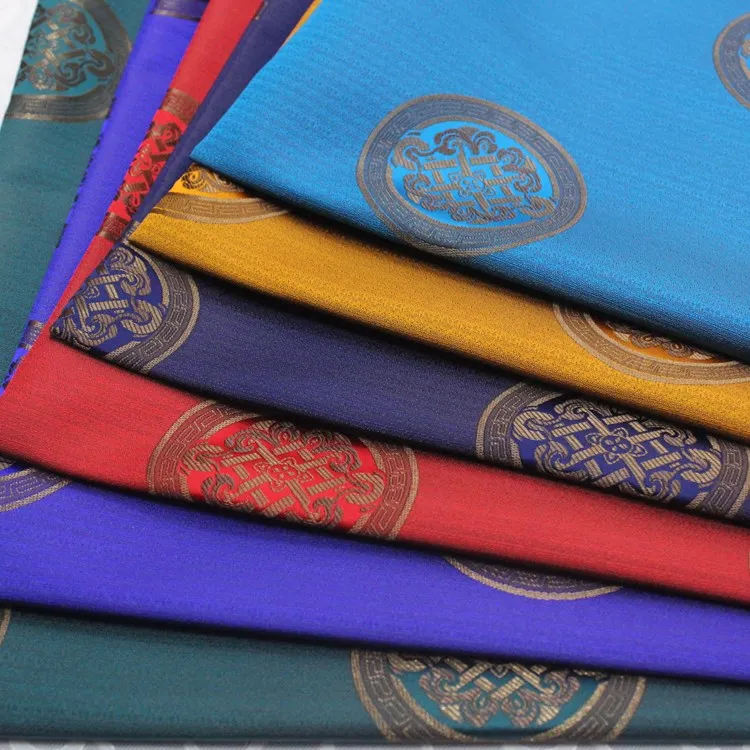 Ancient Chinese Style Mongolian Robe Fabric Decorative Cushion Pillow Antique Brocade Fabric
