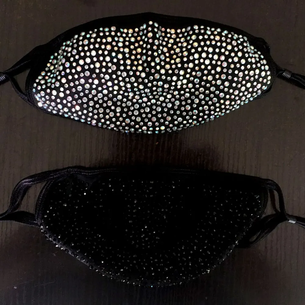 New Crystal Masquerade Face Mask for Female Vintage Party Accessories Rhinestone Mouth Mask Popular Party Nightclub Jewelry 2021