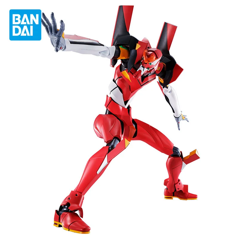 Bandai Genuine EVANGELION-02 Production Model Anime Figure DYNACTION Action Figure Model Toys for Boys Girls Kids Christmas Gift