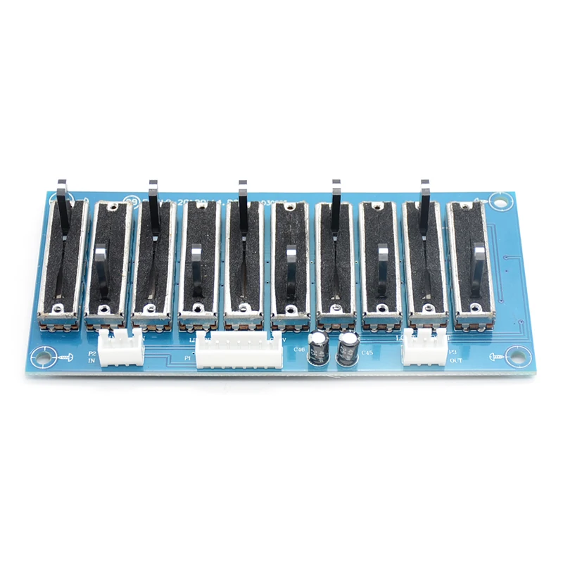 5/10/15 Band Stereo EQ Equalizer Board 2.0Channel Preamplifier Tone Adjustable Preamp module