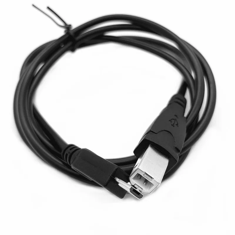 Micro USB Male To Standard USB 2.0 B Type Male Data Cable for Hard Drive and Printer Scanner 1m