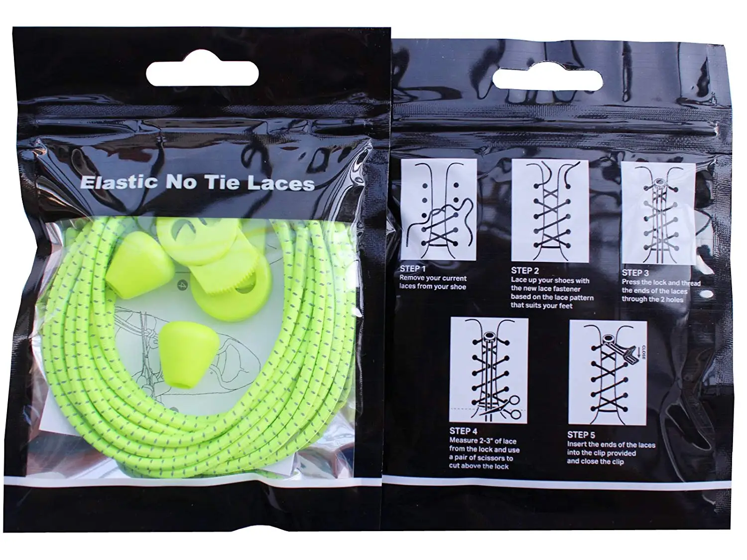 Reflective Lock lace 120cm no tie shoelace of Locking Shoe Laces Elastic Sneaker Shoelaces Shoestrings Running/Jogging/Triathlon