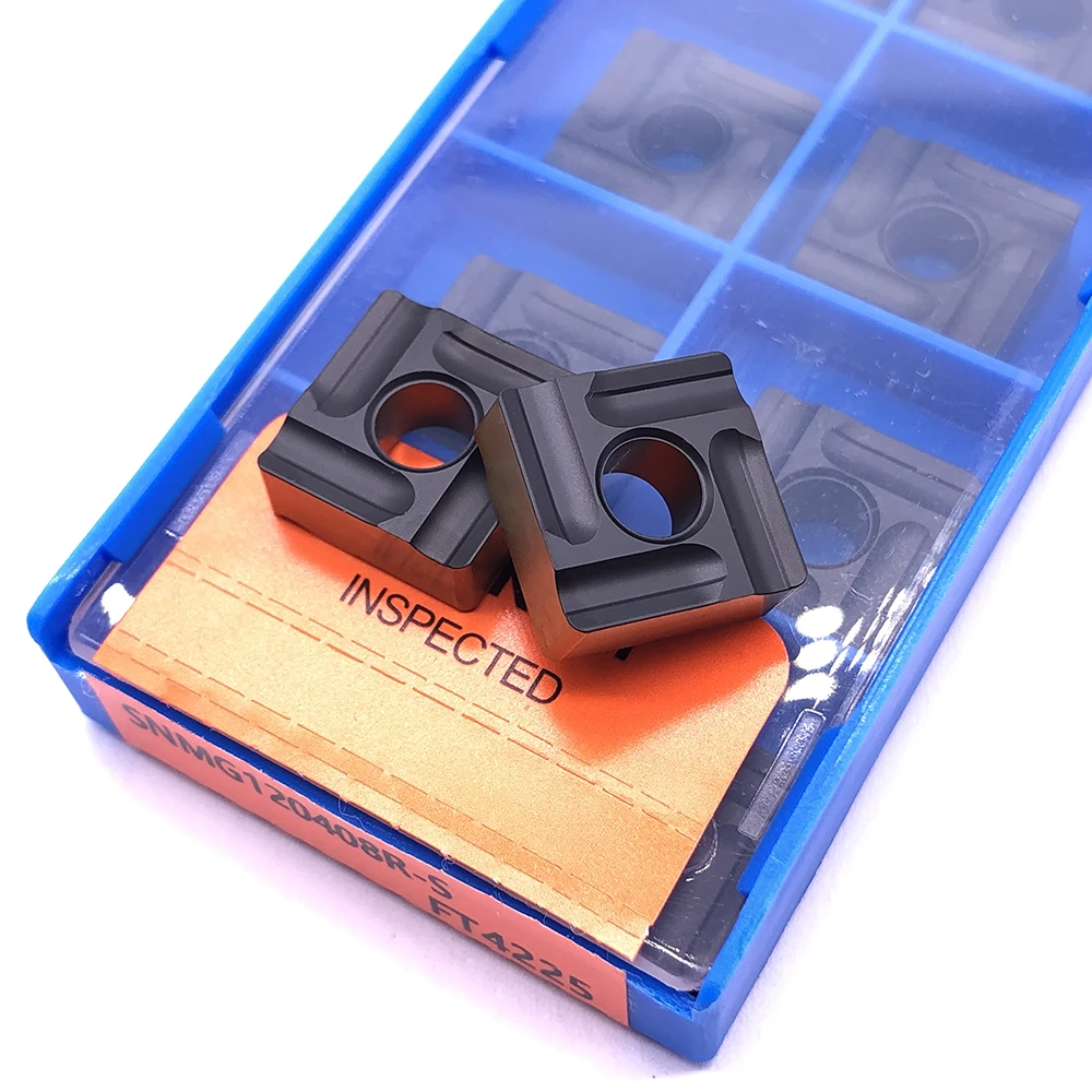10 Uds RCKLCY SNMG120408 R-S FT4225 herramienta de torno de inserción de carburo herramienta de torno de metal herramienta de torno de alta calidad herramienta de torneado externo de aleación dura