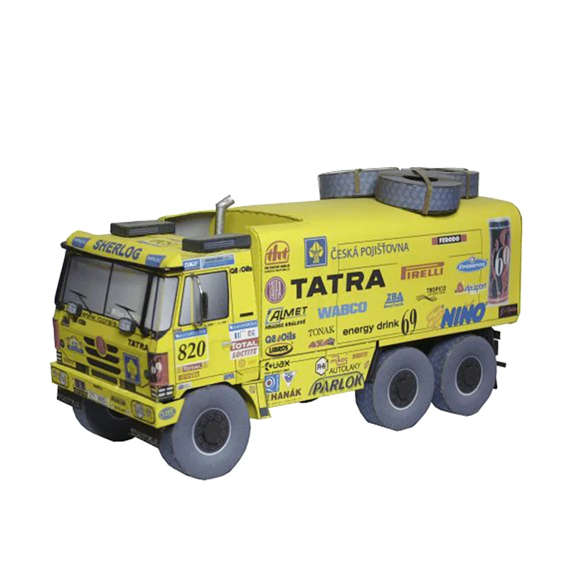 TATRA 815 VD 13 350 6X6.1 Truck 1:53 Dakar Rally 3D Paper Model Papercraft Art Origami DIY Adult Handmade Craft Toys ZX-040