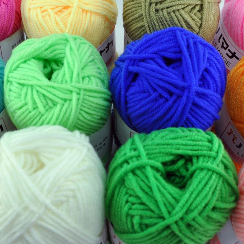 Milk Sweet Soft Cotton Baby Knitting Wool Yarn Thick Yarn Fiber Velvet Yarn Hand Knitting Wool Crochet Yarn for DIY Sweater