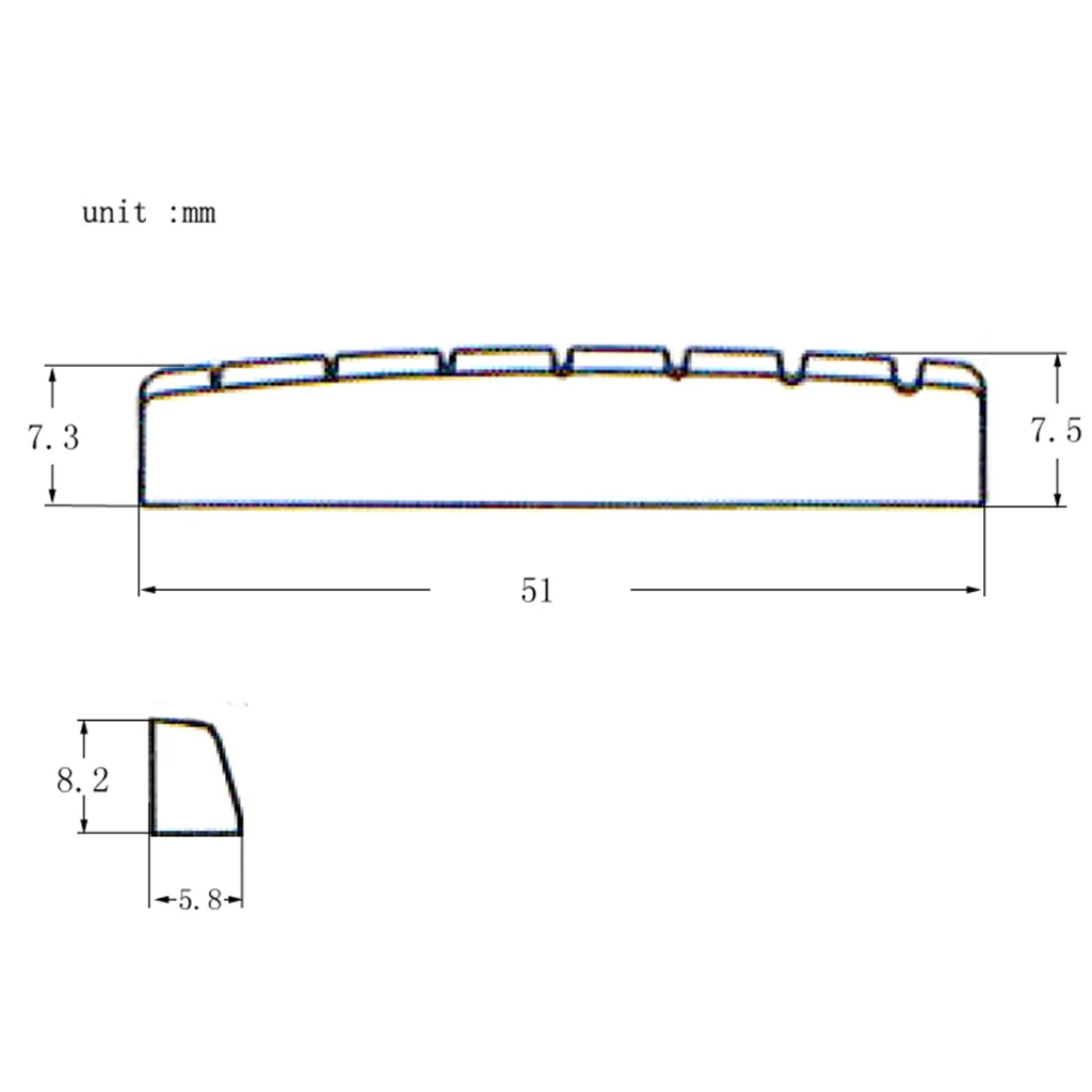 Guitar Bridge Nut Saddle For 7 String Guitar Music Instruments Spare Parts