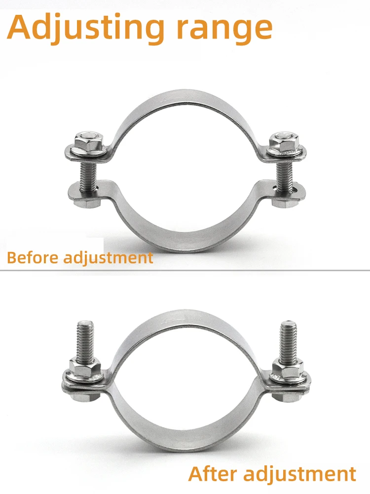 304 stainless steel thickened semicircle type fixed, billboard water pipe clamp Larger semicircle multifunctional pipe clamp