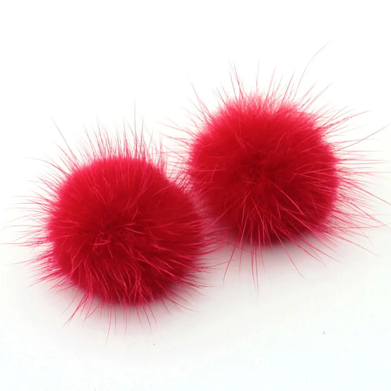 5 sztuk 4cm Mink pompony 40mm futrzaste kulki DIY Pompon do szycia na dzianiny brelok szalik buty kapelusze DIY wyroby jubilerskie akcesoria