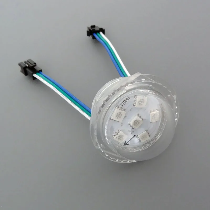 

12V 35mm 6LEDs UCS1903 RGB LED Pixel Light Module 5050 SMD Addressable Amusement Park Ride Landscape Lamp Digital Bulb