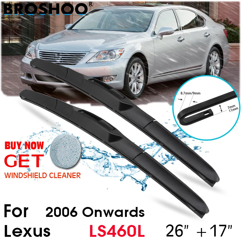 

Car Wiper Blade Front Window Windscreen Windshield Wiper Blades J hook Auto Accessories For Lexus LS460L 26"+17" 2006Onwards