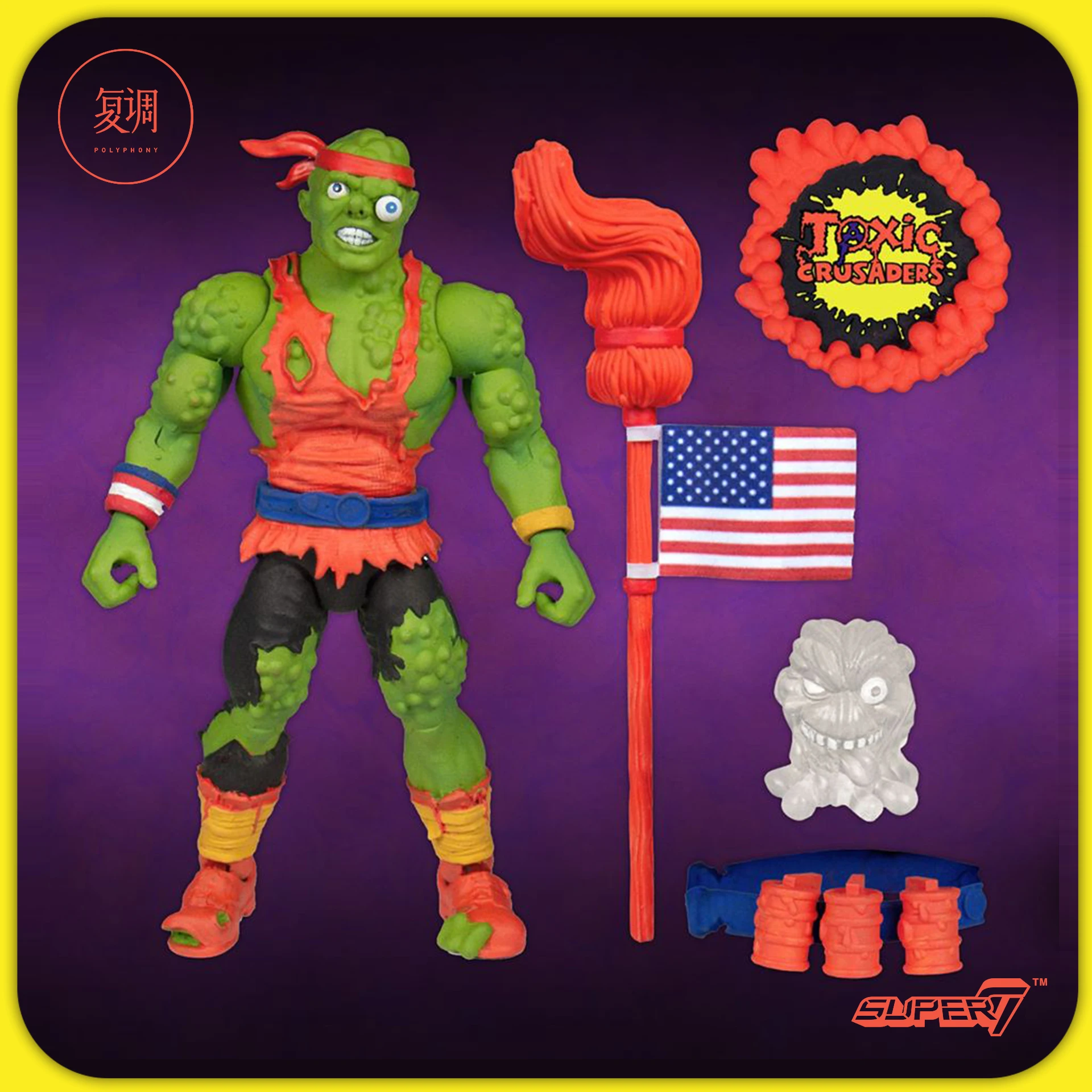 

8Inch Super7 Ultimate The Toxic Avenger Toxic Crusaders Action Figure Model NECA