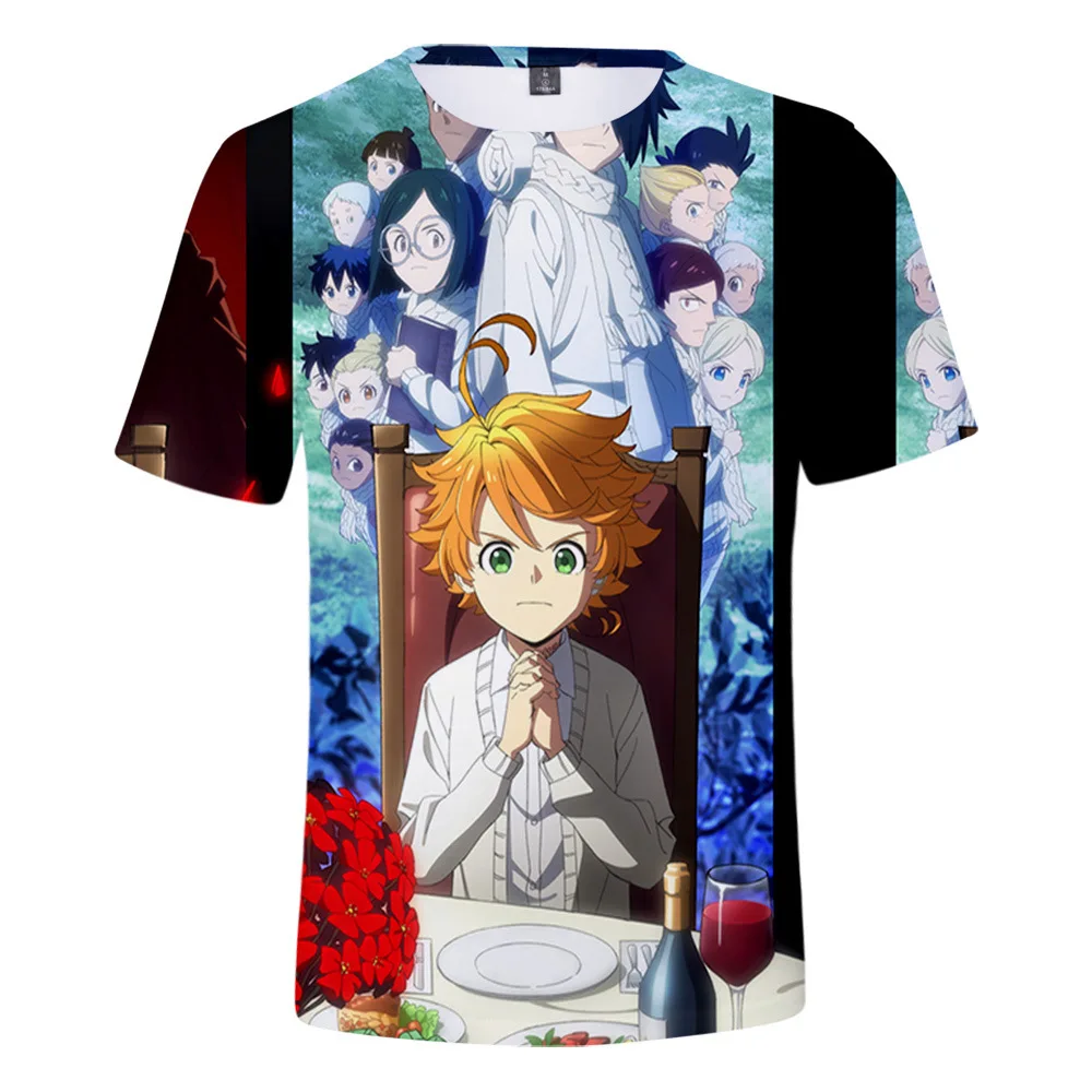 The Promised Neverland Season 2  3D printing T-shirt Streetwear Loose Unisex Short-sleeved Cotton Blend 2021 New Summer Top