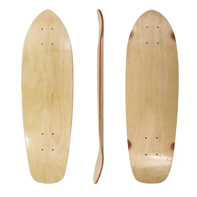 Petite planche à poisson en érable 68.5cm x 20cm, Surface planche à roulettes 7 couches, Surf terrestre, planche à roulettes, Mini Cruiser