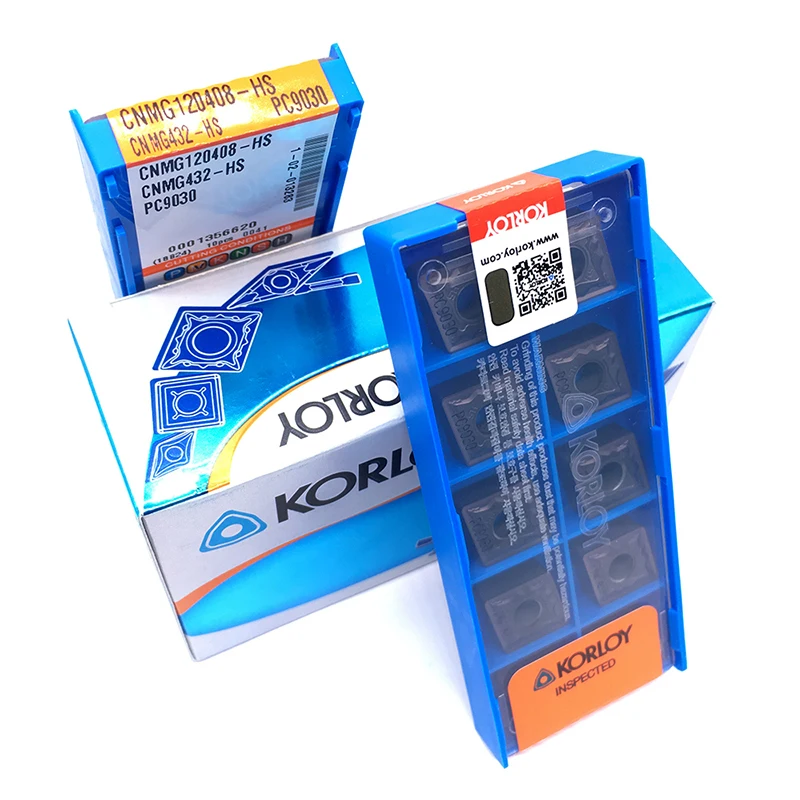 Insere Cnmg120408 hs Pc9030 100 Lâminas Originais Ferramenta de Torneamento Externo Cnmg 120408 Cnc Torno Ferramentas de Corte com Caixa 100 Peças