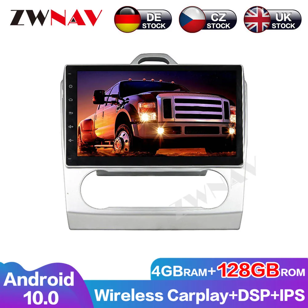 4+128GB Android 10 screen Car Multimedia DVD Player For Ford focus 2007-2011 BT GPS Navigation Auto Audio Radio Stereo Head unit