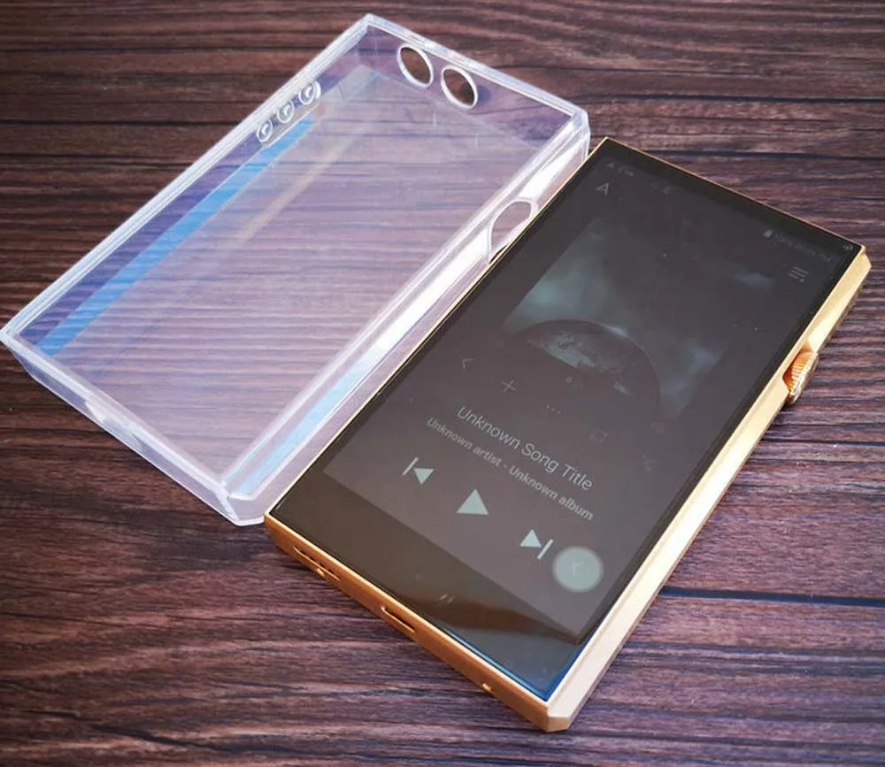 Мягкий прозрачный защитный чехол из ТПУ для iRiver Astell & Kern SP1000 с защитой переднего экрана из закаленного стекла