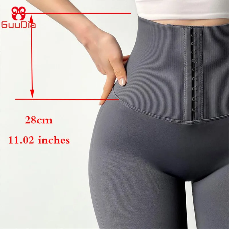 GUUDIA High Waist Trainer Pants Body Shaper Leggings Tummy Control Shapers Slimming Shapewear Trousers Trainer Waist Shapers