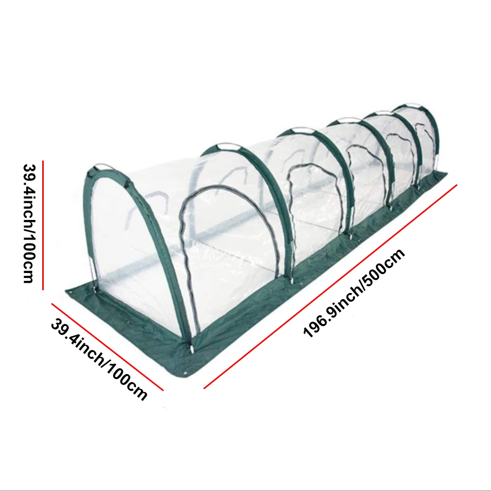 Imagem -02 - Planta Capa Protetora Dobrável Arco Túnel Estufa à Prova de Chuva à Prova de Congelamento e Isolamento Térmico Transparente Pvc Capa 5m