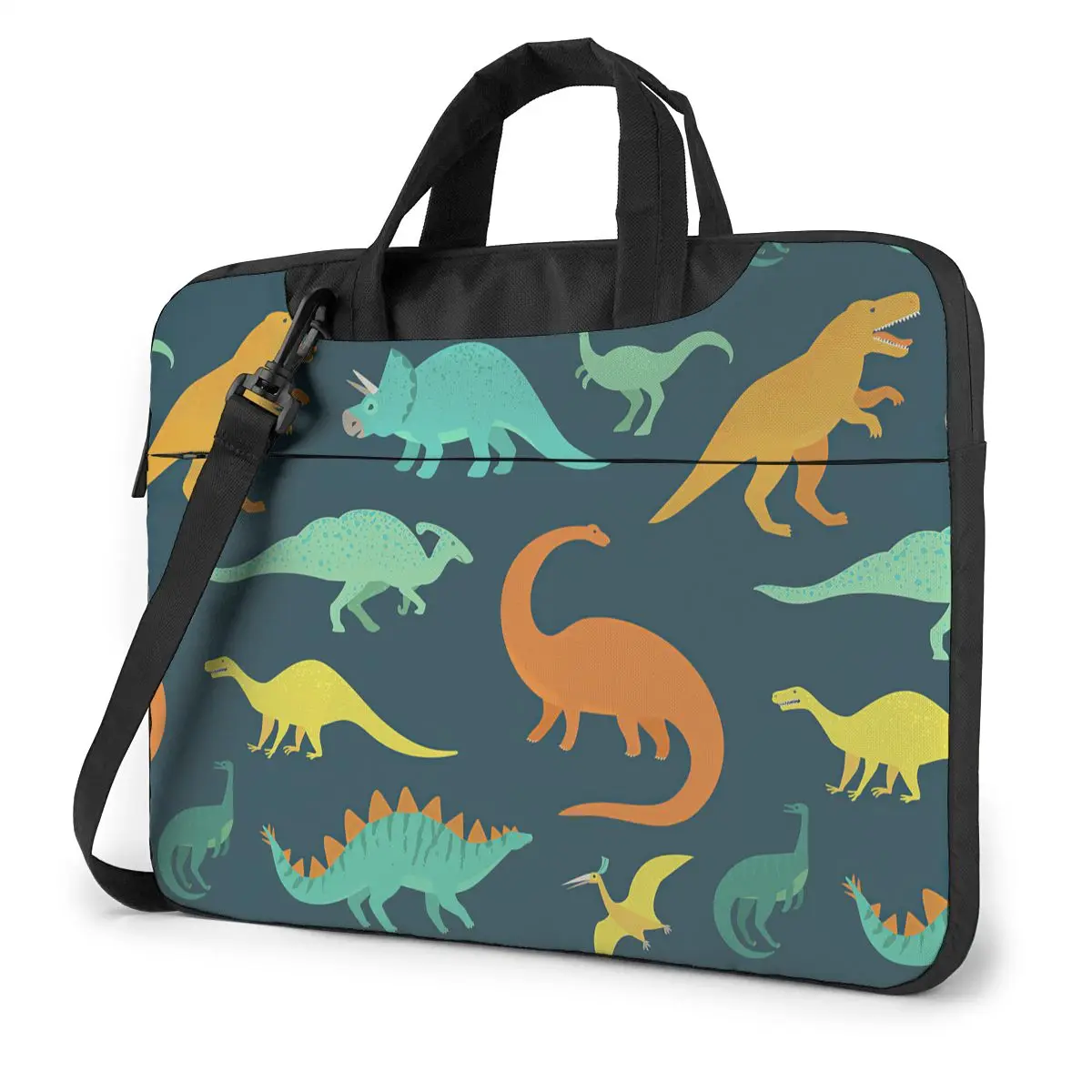 

Cute Dinosaurs Pattern Laptop Bag Case Protective Vintage Computer Bag Bicycle Crossbody Laptop Pouch