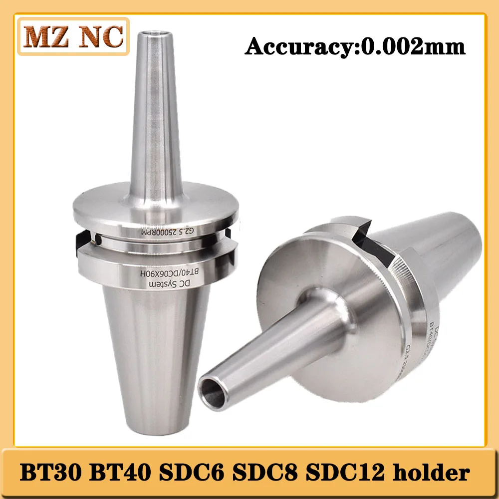 Precision 0.002mm slim power milling BT30 BT40 DC6 90L BT40 DC8 DC12 SDC8 tool holder collet chuck PULL BACK holder