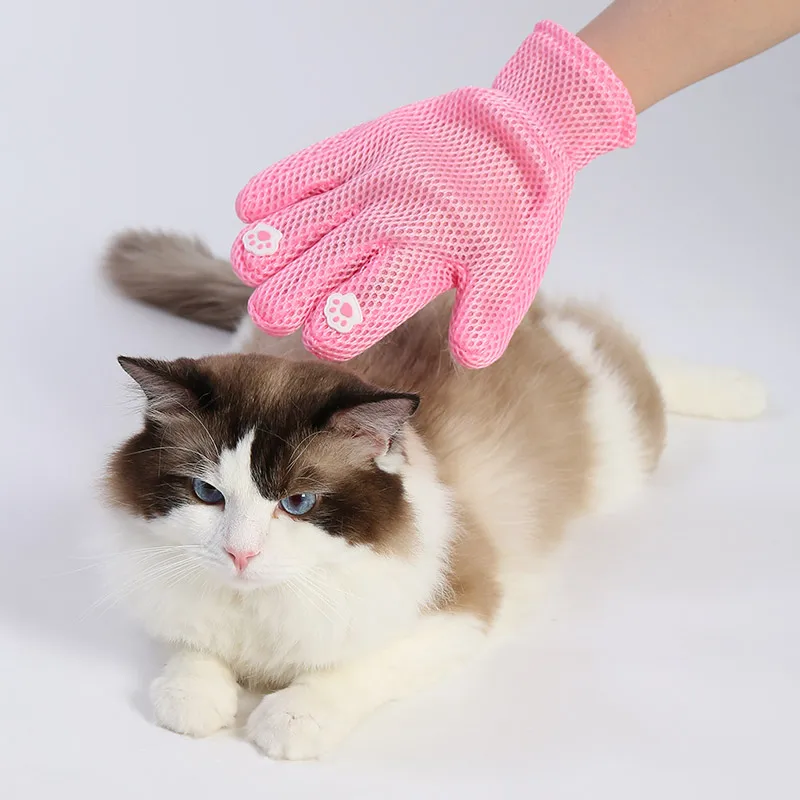 HOOPET Cat Combing Hair Guard Gloves Pet Brush Glove For Cat Dog Hair Hair Removal Cleaner  Glove Cat Accessories Massage Gloves