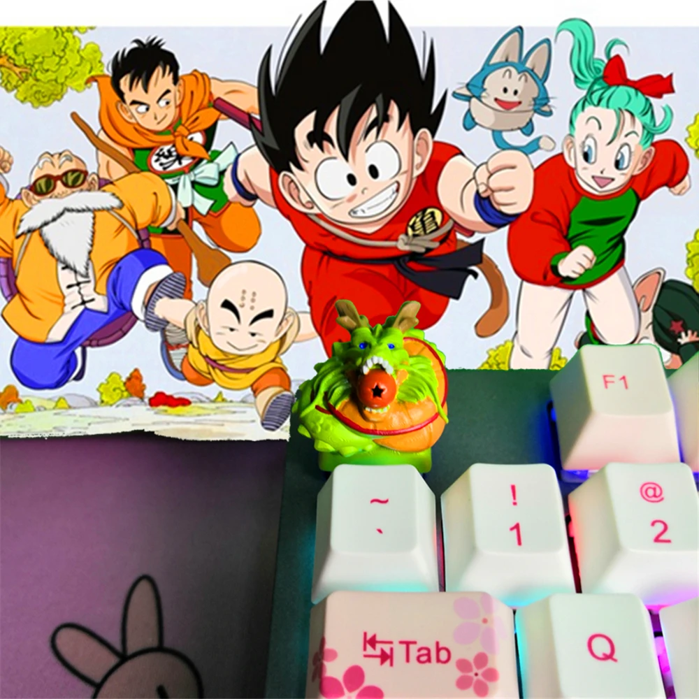 Keycap Anime DIY 3D Printing Son Goku Key Cap Keyboard Mekanis Keycap untuk Keyboard Mekanis Cherry MX Axis R4 High