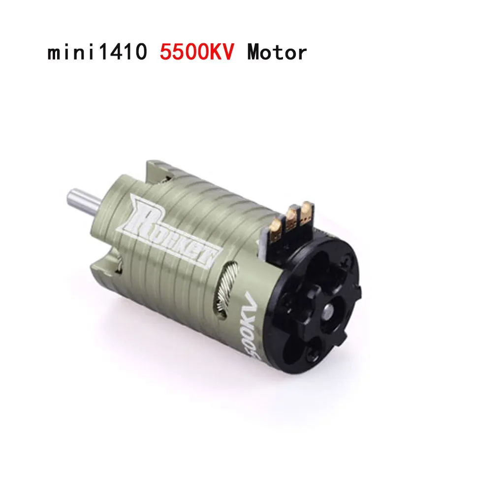Rocket Mini1410 2500KV 3500KV 5500KV 7500KV 9500KV Borstelloze Motor 18A ESC voor Kyosho Mr03 Pro Atomic GLracing 1/28 1/32 RC Auto