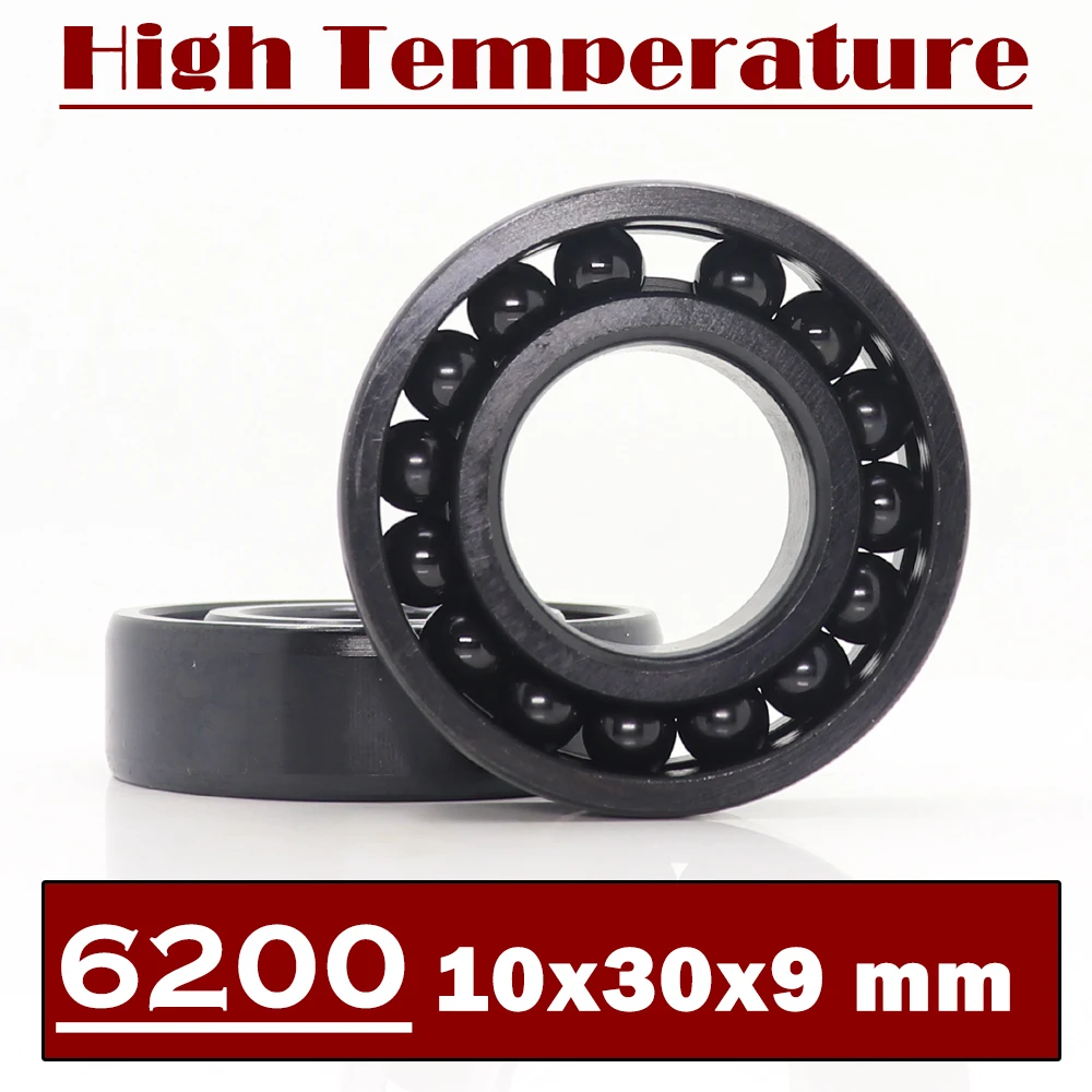 6200 High Temperature Bearing 10*30*9 mm ( 2 Pcs ) 500 Degrees Celsius TB6200 Full Ball Bearings