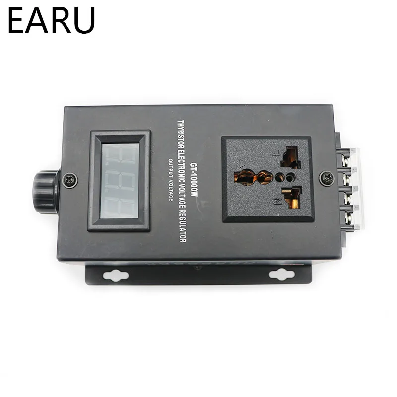 AC0-220V 10000W SCR Silicon Electronic Voltage Regulator Temperature Heater Fan Motor Speed Controller Dimming Dimmer Thermostat