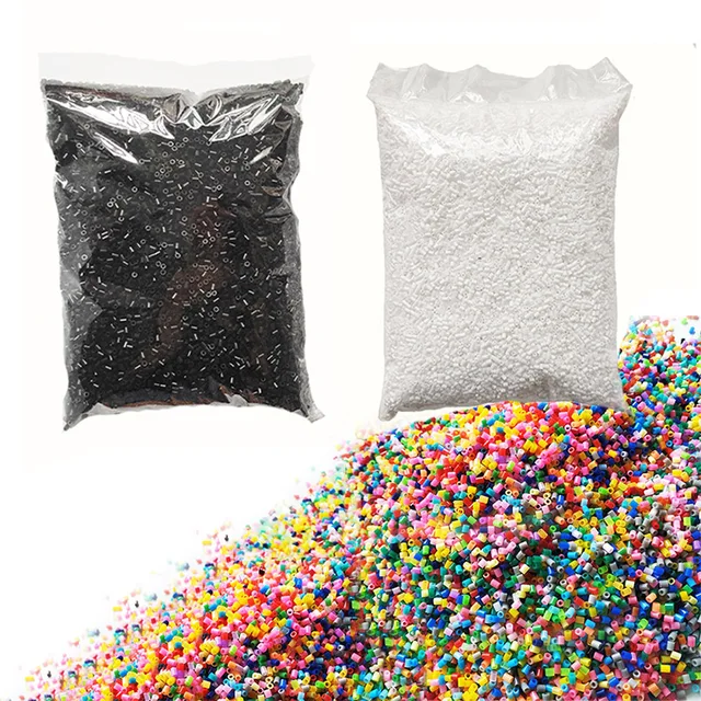 Czarny + biały 2.6mm koraliki Hama 72 kolory do wyboru edukacja dla dzieci Diy zabawki gwarancja jakości prasowania nowe koraliki Perler hurtowo