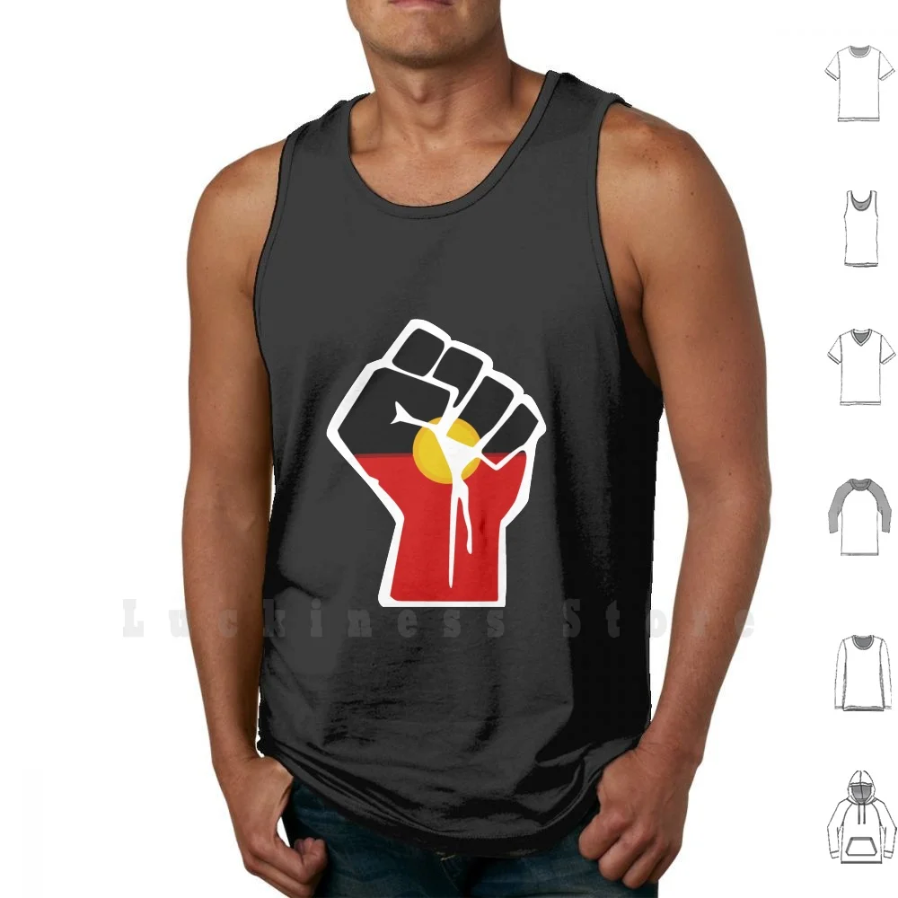 Deadly Vest Cotton Men Women DIY Print Aboriginal Indigenous Australian Australian Land Fracking No Fracking Frack Off