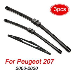 MIDOON Wiper Front Rear Wiper Blades Set For Peugeot 207 Hatchback 2006- Windshield Windscreen Front Rear Window 26