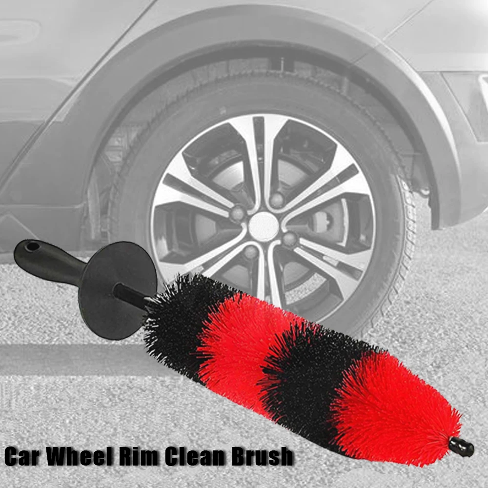 

Car Wheel Rim Cleaning Brush Long Soft Bristle Car Tire Detail Brush Multipurpose-use Car Motor Engine Grille Wheel Wash Brushes