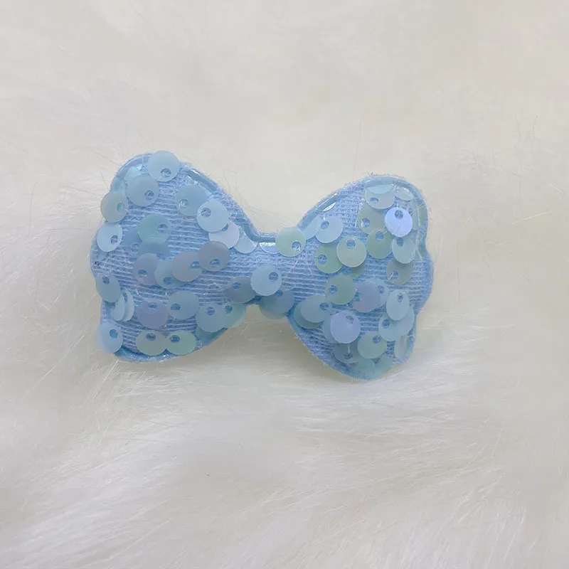 42 Stück/Set, 6 x 3,5 cm, glitzernde Pailletten-Schleifen, gepolsterte Applikationen zum Selbermachen von Haarreif-Accessoires und für Bastelarbeiten, Nähzubehör für Kleidung. – Detail 4