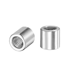 Uxcell 20pcs Round Weld Nuts, M6 x 10mm x 6mm Weld On Bung Female Nut Threaded - 201 Stainless Steel Insert Weldable